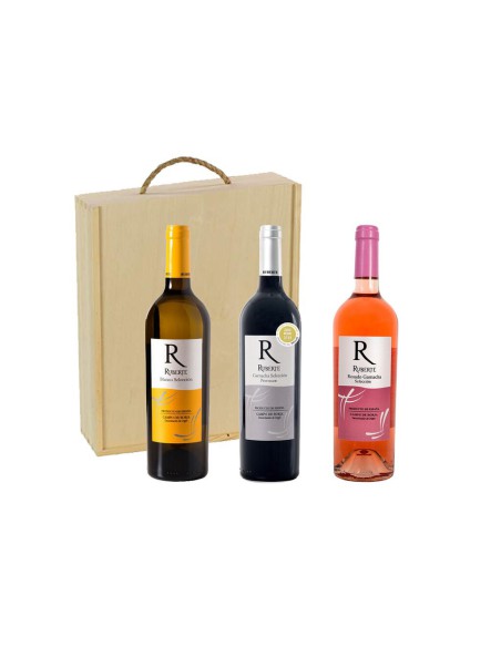 Pack Selección de vino tinto, rosado y blanco (3 botellas)