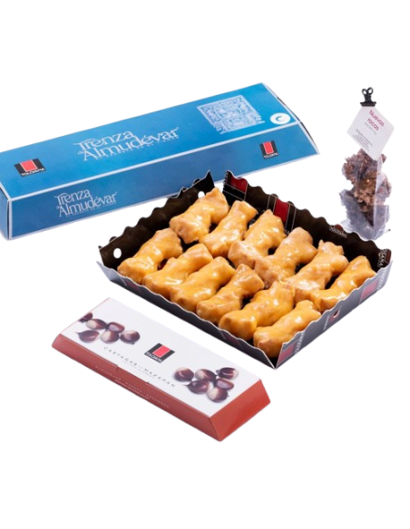 Pack Trenza de Almudévar, Castañas Mazapán, Lacitos Yema y Bombones Roca | Tolosana