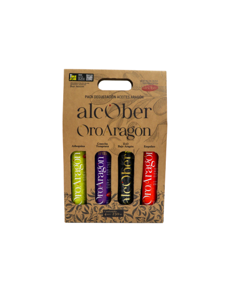 Estuche AOVE 3 botellas Alcober | D.O. Aceite Bajo Aragón | Alcober