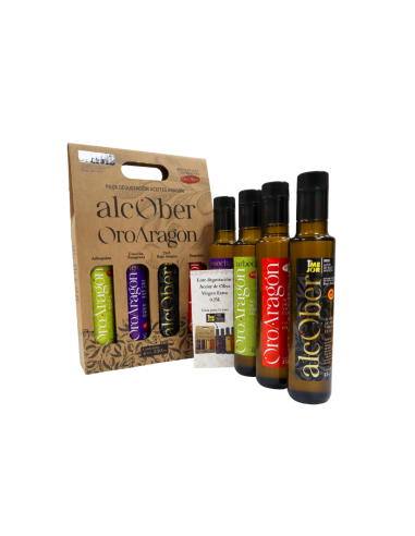 Estuche AOVE 3 botellas Alcober | D.O. Aceite Bajo Aragón | Alcober
