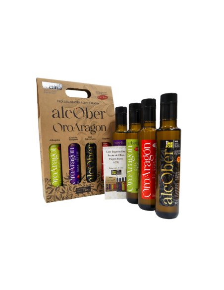 Estuche AOVE 3 botellas Alcober | D.O. Aceite Bajo Aragón | Alcober